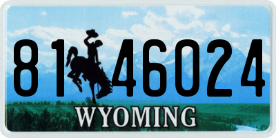 WY license plate 8146024