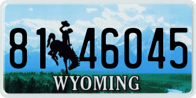 WY license plate 8146045