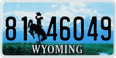 WY license plate 8146049