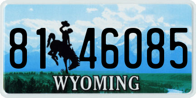 WY license plate 8146085