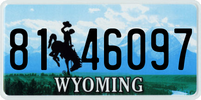 WY license plate 8146097