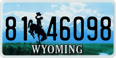WY license plate 8146098