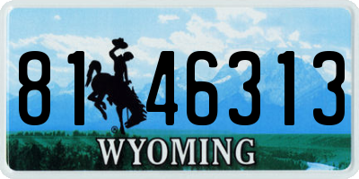 WY license plate 8146313