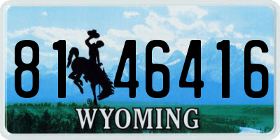 WY license plate 8146416