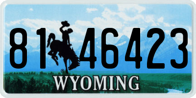 WY license plate 8146423