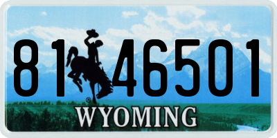 WY license plate 8146501