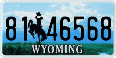 WY license plate 8146568