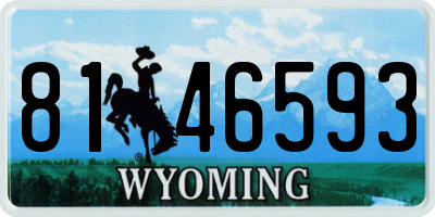 WY license plate 8146593