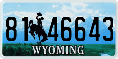 WY license plate 8146643