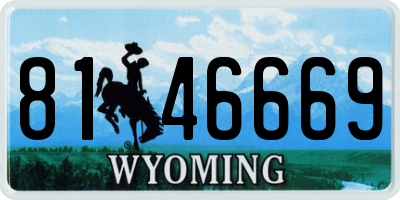 WY license plate 8146669