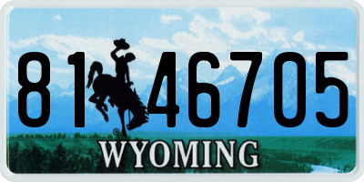 WY license plate 8146705
