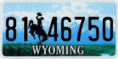WY license plate 8146750