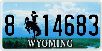 WY license plate 814683