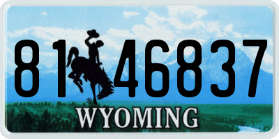 WY license plate 8146837
