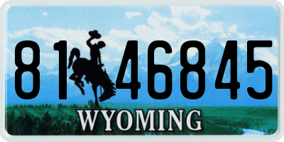 WY license plate 8146845