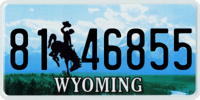 WY license plate 8146855