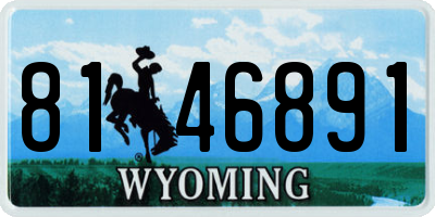WY license plate 8146891