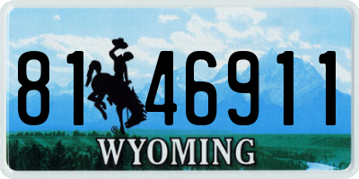 WY license plate 8146911