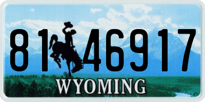 WY license plate 8146917