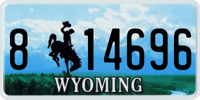 WY license plate 814696