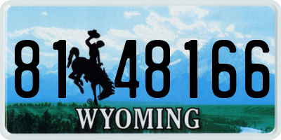 WY license plate 8148166