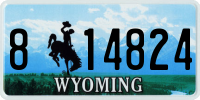 WY license plate 814824