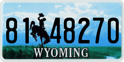 WY license plate 8148270