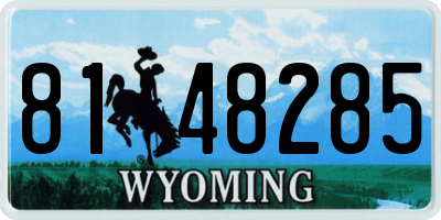 WY license plate 8148285