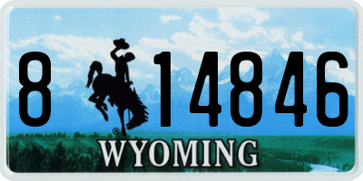 WY license plate 814846