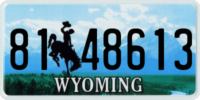 WY license plate 8148613