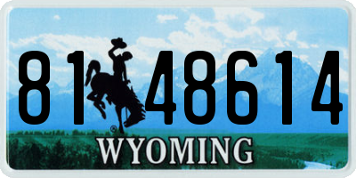 WY license plate 8148614