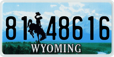 WY license plate 8148616