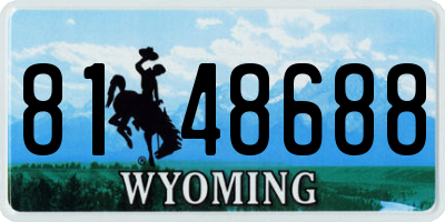 WY license plate 8148688