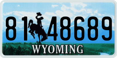 WY license plate 8148689