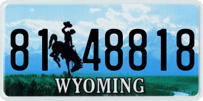 WY license plate 8148818