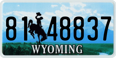 WY license plate 8148837