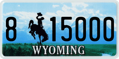 WY license plate 815000