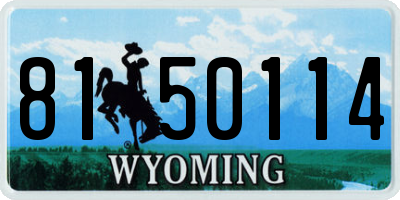 WY license plate 8150114