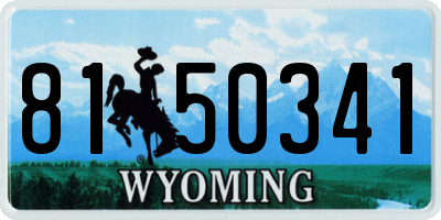WY license plate 8150341