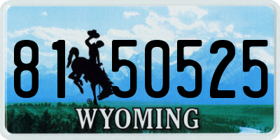 WY license plate 8150525