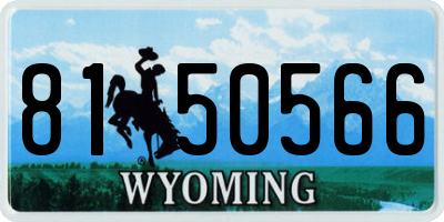 WY license plate 8150566