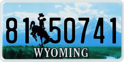 WY license plate 8150741
