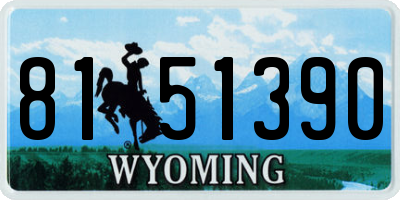 WY license plate 8151390