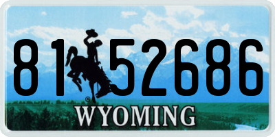 WY license plate 8152686