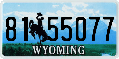 WY license plate 8155077