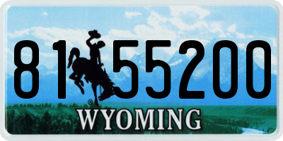 WY license plate 8155200