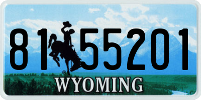 WY license plate 8155201