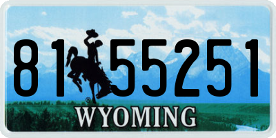 WY license plate 8155251