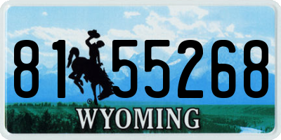 WY license plate 8155268