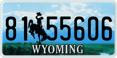 WY license plate 8155606